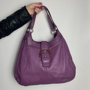 Coach Soho Vintage Y2K Purple Genuine Leather Hobo Shoulder Bag